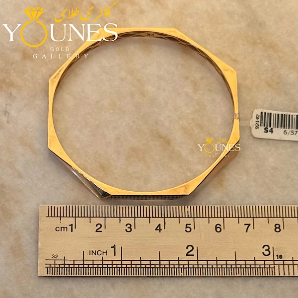 النگو طلا آینه ای تراش دار